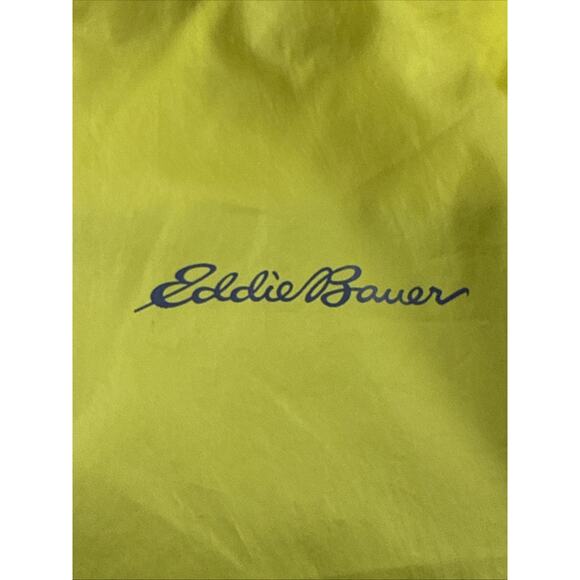 Eddie Bauer Yellow Gray Full Zip Hooded Windbreaker Jacket Mens Large D1751448 - Picture 7 of 7